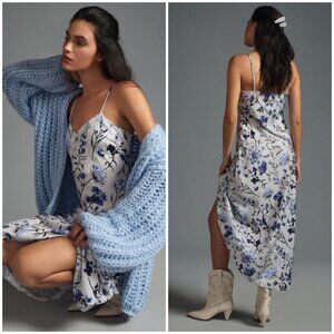 💕FAVORITE DAUGHTER💕 The Favorite Dress ~ Blue White Floral Print Medium M NWT